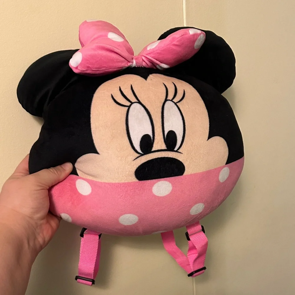 Disney Minnie Mouse Pink and Black Kids Backpack - Picture 5 of 10
